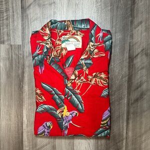 Paradise Found Jungle Bird Magnum PI Shirt Short Sleeve Button Down - Small